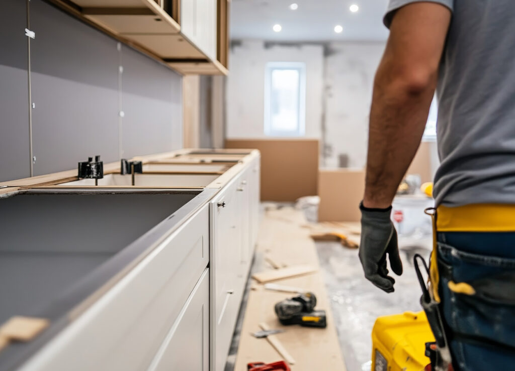 Eine Maßküche in Bensheim wird aufgebaut